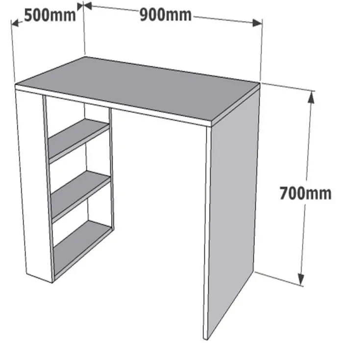 COOL Escritorio de estudio escandinavo MEN8682870286580 Blanco 90 x 70 x 50 cm 5 COOL Escritorio de estudio escandinavo MEN8682870286580 Blanco 90 x 70 x 50 cm 5