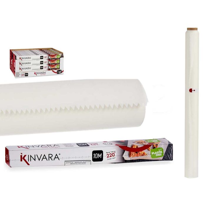 Rollo Papel Horno Kinvara 10M, 38.5x3.5x3.5 cm, Celulosa, Blanco (24 Unidades) Rollo Papel Horno Kinvara 10M, 38.5x3.5x3.5 cm, Celulosa, Blanco (24 Unidades)