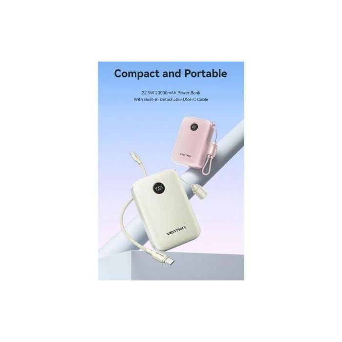 Powerbank 20000mAh Vention FKBP0-C/ 22.5W/ Rosa 1