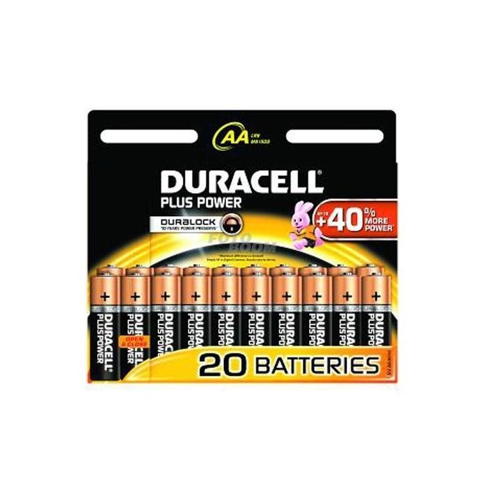 Duracell Pilas Plus Power Lr06 Alcalinas Aa 1.5 V -Blister 20U-