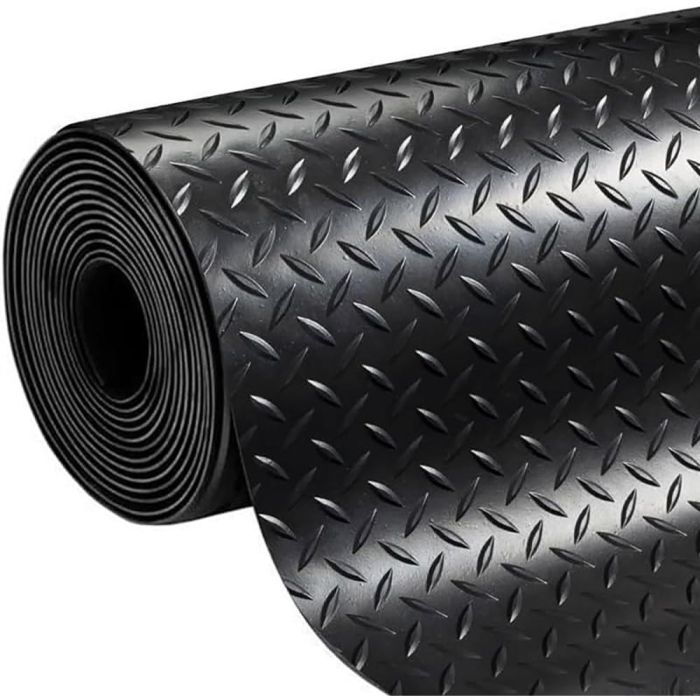 Alfombra suelo caucho-goma 1 x 10 m diamantes 2 Alfombra suelo caucho-goma 1 x 10 m diamantes 2