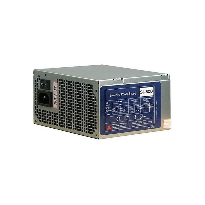 Inter-Tech SL-500W(A) Fuente Alimentación PC ATX 500W Pasivo 230V Gris 1 Ventilador (12cm) Conectores SATA Molex CPU 1