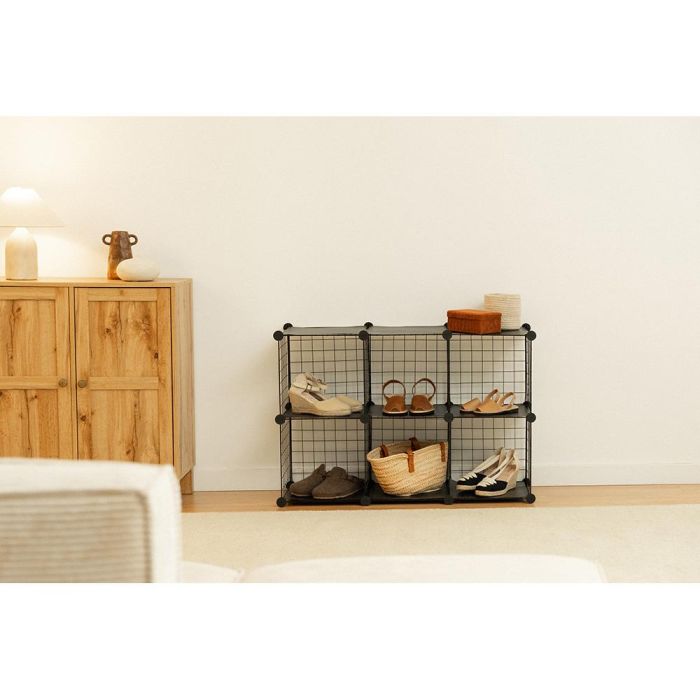 Estantería modular metálica titan c6 negro 2