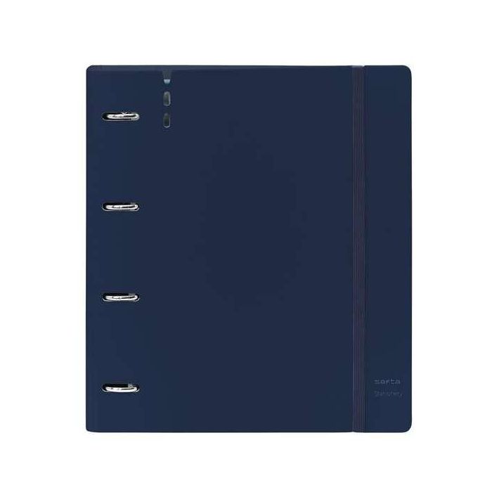 Carpeta Con Recambio Safta Din A4 Cuadro 5 mm Polipropileno Foam 4 Anillas 35 mm Azul Oscuro 3 Carpeta Con Recambio Safta Din A4 Cuadro 5 mm Polipropileno Foam 4 Anillas 35 mm Azul Oscuro 3