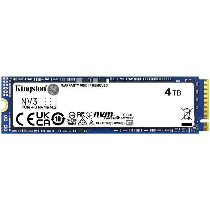Kingston NV3 Unidad SSD 4 TB PCIe 4.0 NVMe M.2 2280 3D NAND, 6000/5000 MB/s, Alto Rendimiento y Bajo Consumo para PC/Portátil 2 Kingston NV3 Unidad SSD 4 TB PCIe 4.0 NVMe M.2 2280 3D NAND, 6000/5000 MB/s, Alto Rendimiento y Bajo Consumo para PC/Portátil 2