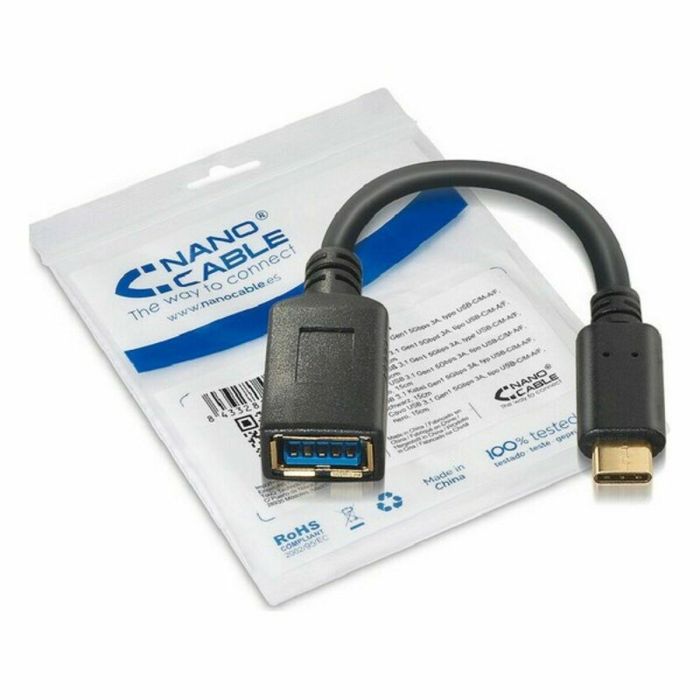 Cable USB 3.1 NANOCABLE 10.01.4201 Negro 1 Cable USB 3.1 NANOCABLE 10.01.4201 Negro 1