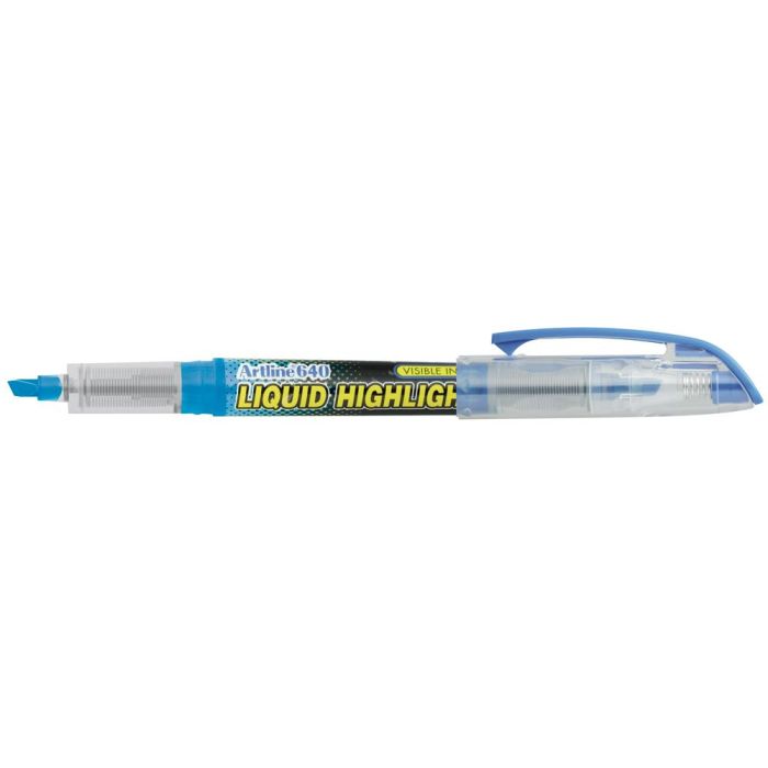 Rotulador Artline Fluorescente Ek-640 Azul Punta Biselada 12 unidades 1