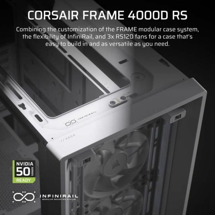 Corsair CC-9011313-WW Caja para PC Semitorre Frame 4000D RS Blanca 5