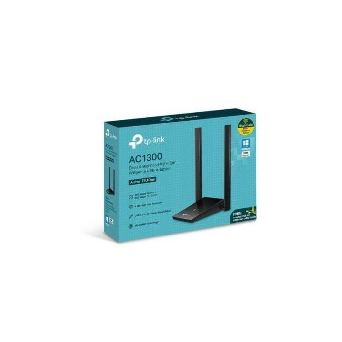 TP-Link AC1300 Archer T4U Plus Adaptador USB WiFi Doble Banda 1300Mbps USB 3.0 802.11ac con Antenas Alta Ganancia Ajustables 4 TP-Link AC1300 Archer T4U Plus Adaptador USB WiFi Doble Banda 1300Mbps USB 3.0 802.11ac con Antenas Alta Ganancia Ajustables 4