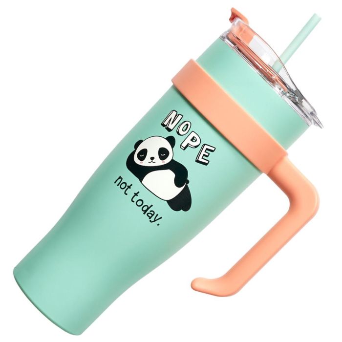 Cook Concept Mug Térmico Miami Kawaii 1,2 L con Asa Acero Inoxidable para Bebidas Frías y Calientes, Ideal Deportistas 3