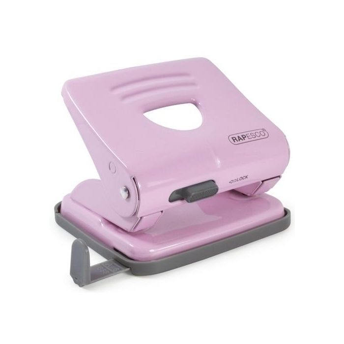 Taladro 2 P. Rapesco 825 Metalico (25 Hojas) Rosa Caramelo