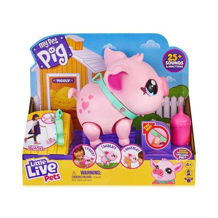 Little Live Pets Cerdito My Pet Pig Interactivo, ¡Come y Camina!, con 25 Sonidos, 30 cm, Juguete para Niños +4 años 1 Little Live Pets Cerdito My Pet Pig Interactivo, ¡Come y Camina!, con 25 Sonidos, 30 cm, Juguete para Niños +4 años 1