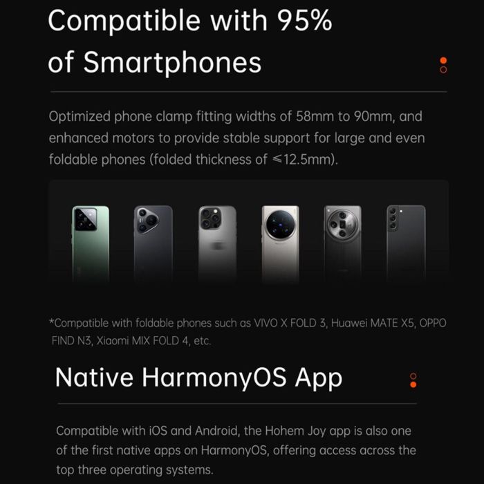 Estabilizador de Cámara para Smartphone Hohem HPG-M7 Estabilizador de Cámara para Smartphone Hohem HPG-M7