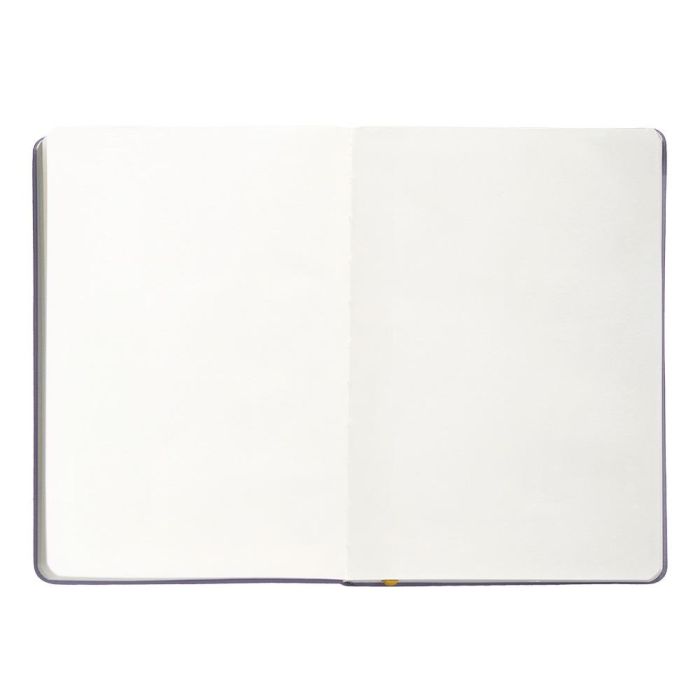 Cuaderno Con Gomilla Antartik Notes Tapa Dura A5 Hojas Lisas Morado Y Amarillo 100 Hojas 80 gr Fsc 7