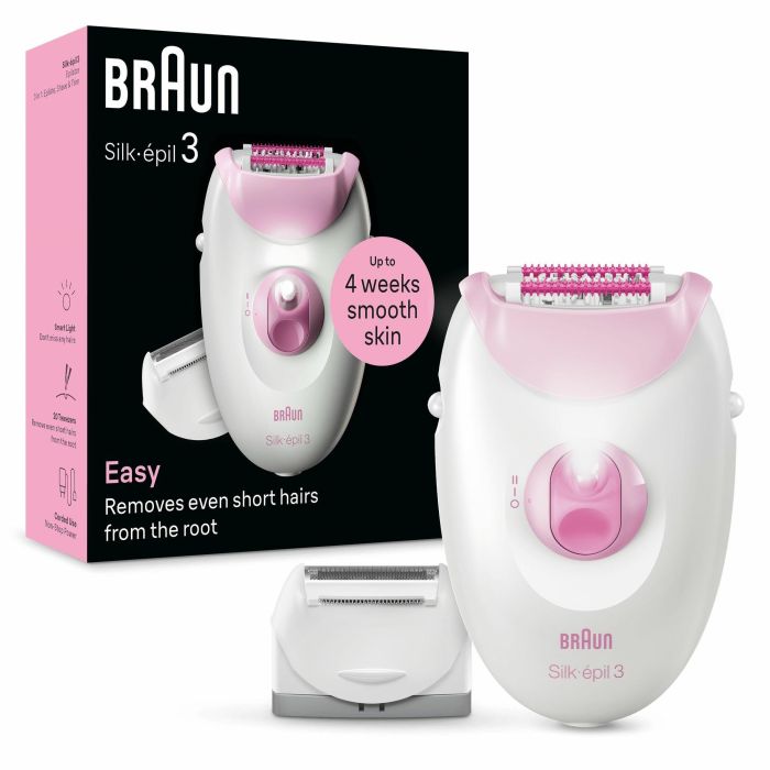 Braun 3-031 Epiladora Silk-épil 3 para Mujer con 20 Pinzas, Tecnología SoftLift y Luz Integrada Rosa/Blanco 0 Braun 3-031 Epiladora Silk-épil 3 para Mujer con 20 Pinzas, Tecnología SoftLift y Luz Integrada Rosa/Blanco 0