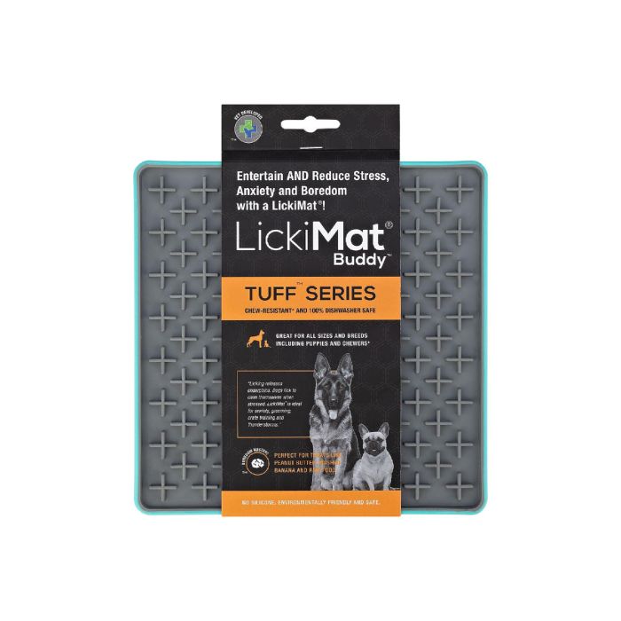 Lickimat Alfombrilla Lamedora Tuff Buddy para Perro | Antiestrés y Calma la Ansiedad | Ideal Comida Húmeda/Purés | Turquesa 0 Lickimat Alfombrilla Lamedora Tuff Buddy para Perro | Antiestrés y Calma la Ansiedad | Ideal Comida Húmeda/Purés | Turquesa 0