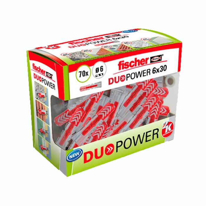 Fischer Taco Duopower Ø6 x 30 mm, Nylon, Caja 70 uds - Ref. 536386 0 Fischer Taco Duopower Ø6 x 30 mm, Nylon, Caja 70 uds - Ref. 536386 0