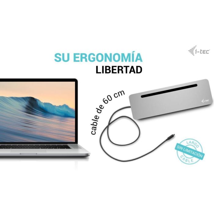 I-tec Dock USB-C con 3 Salidas 4K/5K, 100W PD, 4x USB 3.2, Gigabit Ethernet, Lector SD, Cargador 100W Incluido - Soporte Ergonómico para Portátil I-tec Dock USB-C con 3 Salidas 4K/5K, 100W PD, 4x USB 3.2, Gigabit Ethernet, Lector SD, Cargador 100W Incluido - Soporte Ergonómico para Portátil