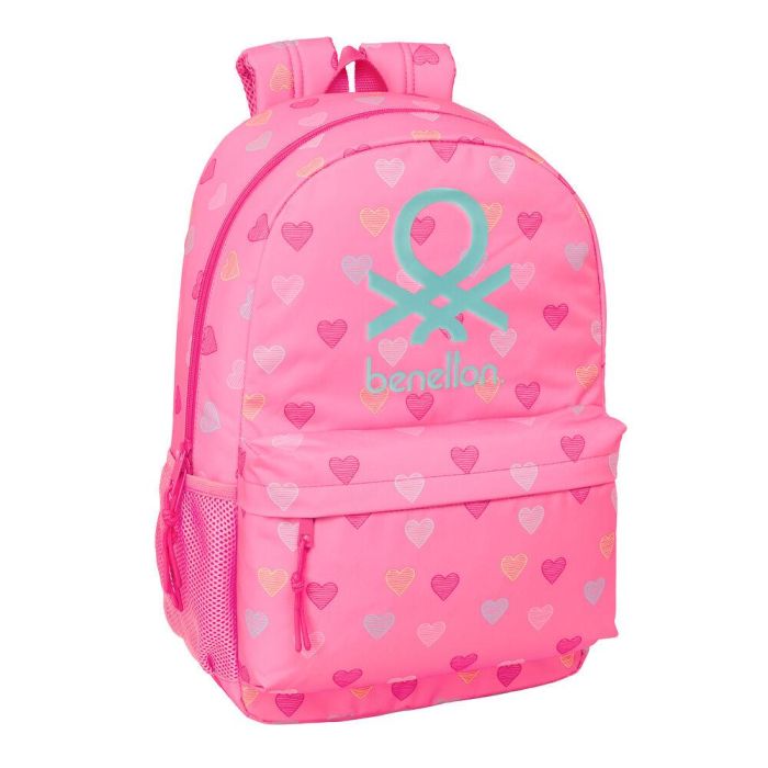 Mochila Heart Benetton 46cm adaptable 0 Mochila Heart Benetton 46cm adaptable 0