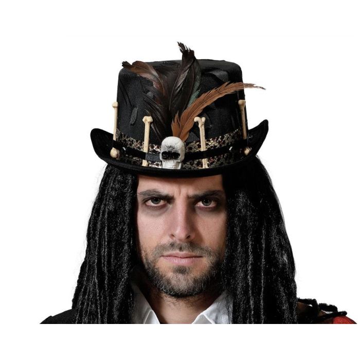 Sombrero Pirata Steampunk Negro Hombre Adulto Inspiración Corsaria Victoriana y Novela Steampunk