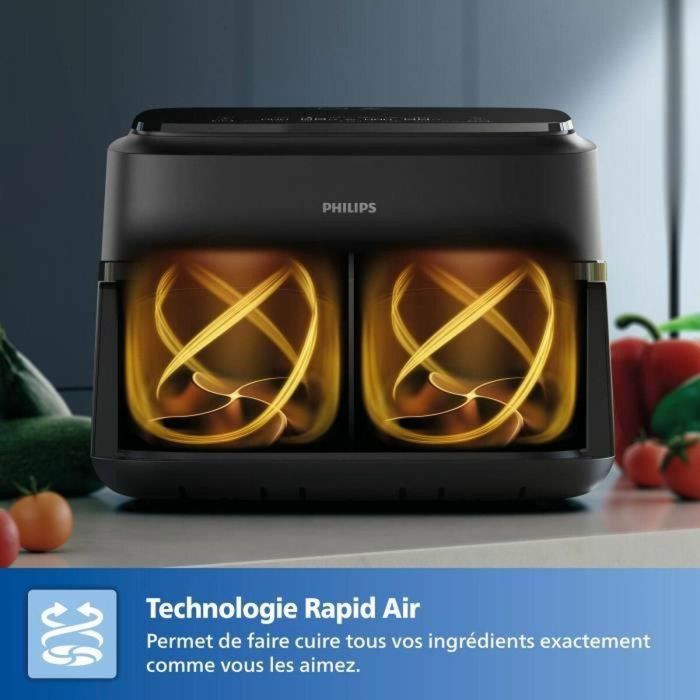Philips Freidora de aire XXL NA351/00 - Doble Tanque 7,1 L - 2450 W - 6 Ajustes Preestablecidos 3 Philips Freidora de aire XXL NA351/00 - Doble Tanque 7,1 L - 2450 W - 6 Ajustes Preestablecidos 3