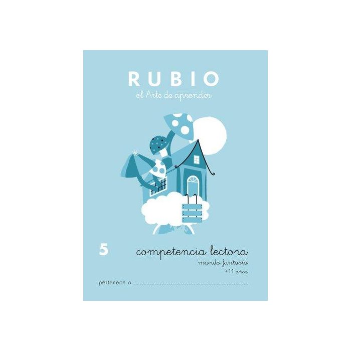 Rubio Cuaderno Competencia Lectora 5 Mundo Fantasía, Lectura Comprensiva y Ejercicios, Solucionario, DIN A5, 44 Páginas