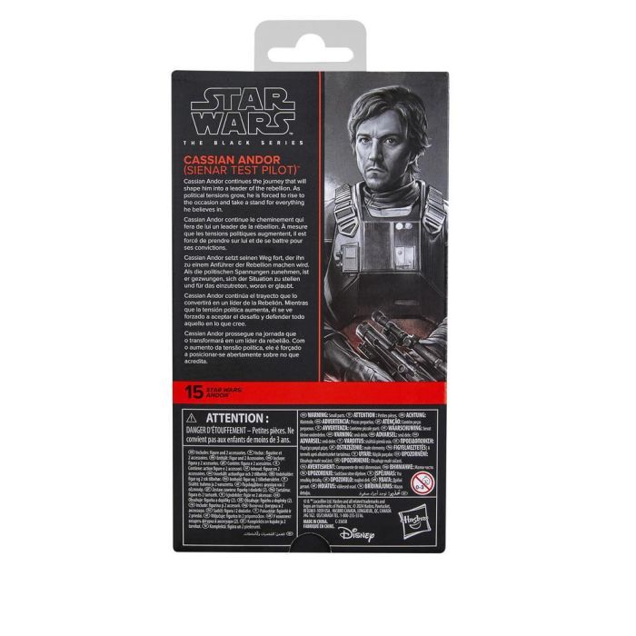 Hasbro Star Wars The Black Series Figura Cassian Andor (Sienar Test Pilot) de 15 cm Andor