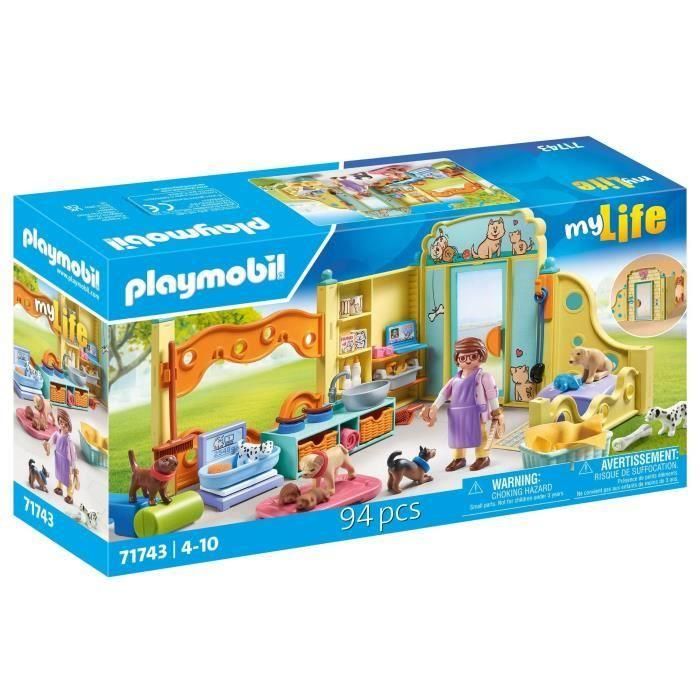 Playmobil 71743 Guardería de Cachorros - Set completo con estación de lavado, aseo, pesaje y alimentación, incluye correa doble para niños +4 años 0 Playmobil 71743 Guardería de Cachorros - Set completo con estación de lavado, aseo, pesaje y alimentación, incluye correa doble para niños +4 años 0