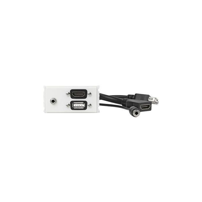 Vivolink Panel de salida HDMI + USB2.0 + 3.5mm Blanco para instalación en pared Thorsman en aulas y salas de reuniones