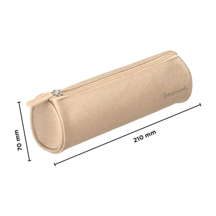 Liderpapel Estuche Portatodo Classic Cilindrico Ancho 210x70mm Crema 1