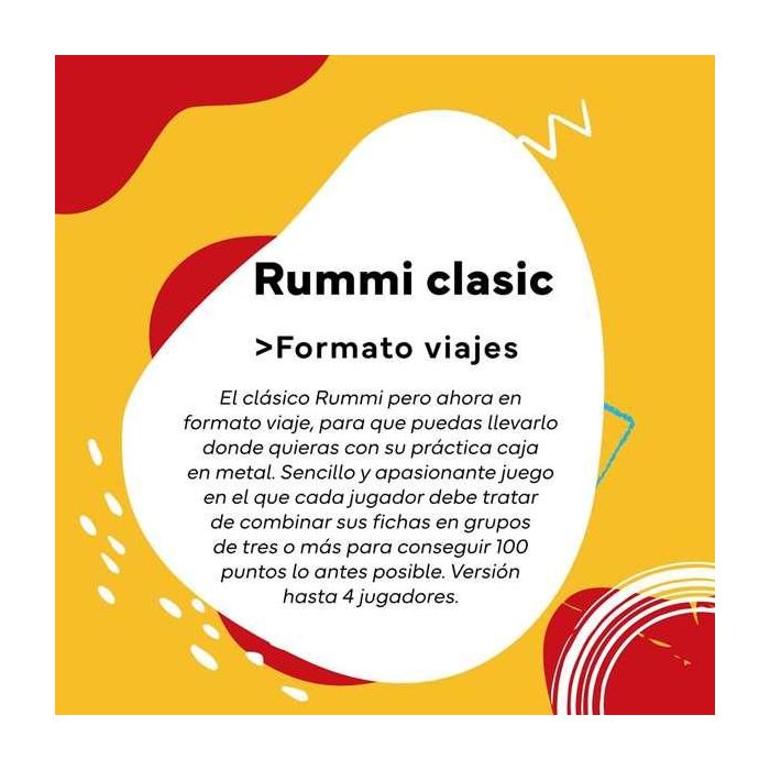 Juego rummi classic de viaje en caja de metal 11,5x19,5 cm 5 Juego rummi classic de viaje en caja de metal 11,5x19,5 cm 5