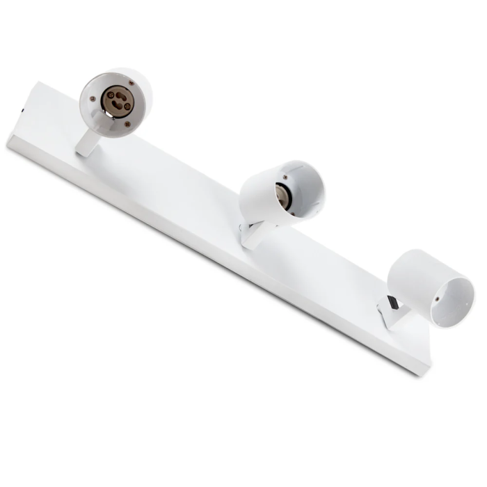 Aplique de Pared "Lumiastra" Blanco Orientable Aluminio 3xGU10 Sin Bombilla 1 Aplique de Pared "Lumiastra" Blanco Orientable Aluminio 3xGU10 Sin Bombilla 1