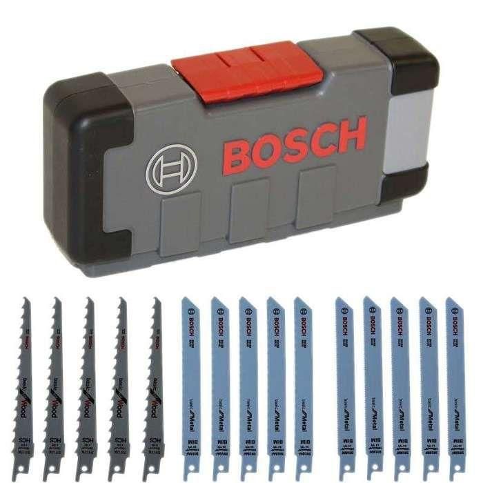 Bosch Hojas de Sierra de Calar Basic para Madera y Metal - Set de 15 Piezas