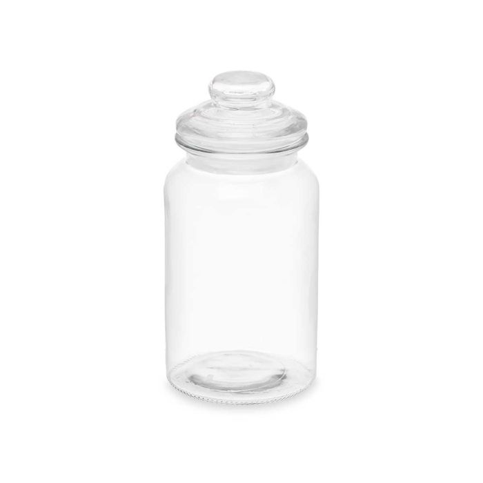 Tarro Redondo Liso Tapa Cristal 1200Ml Vivalto 11X23CM (12 Unidades) 1 Tarro Redondo Liso Tapa Cristal 1200Ml Vivalto 11X23CM (12 Unidades) 1