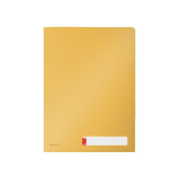Dosier Angulo Recto Leitz Cosy Pp Reciclable Semi Opaco A4 Con Pestañas Amarillo Pack De 3