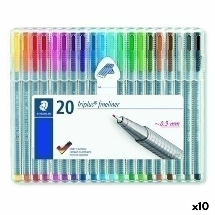 Set de Rotuladores Staedtler Triplus Fineliner Multicolor (10 Unidades) Set de Rotuladores Staedtler Triplus Fineliner Multicolor (10 Unidades)