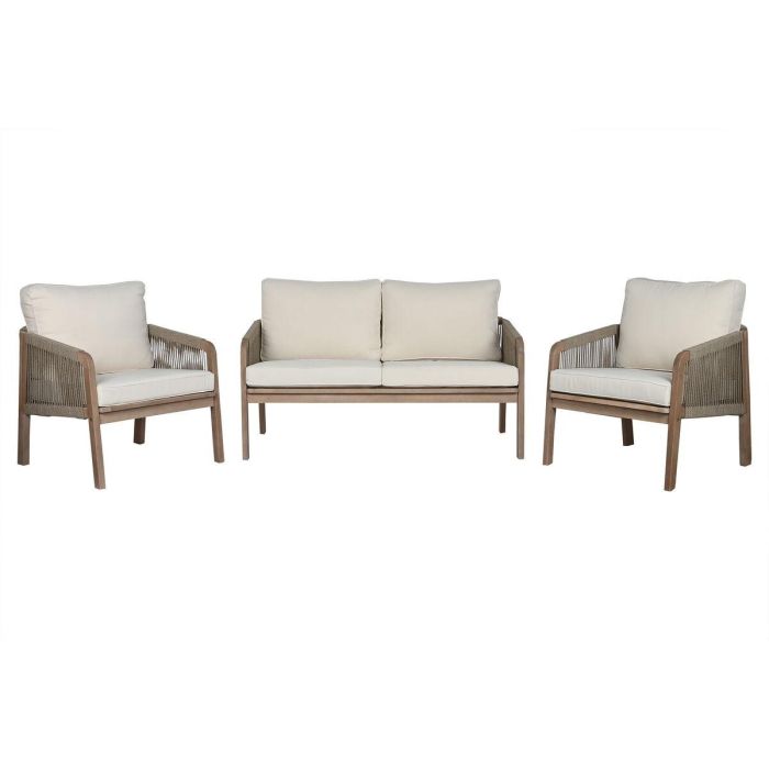 Conjunto de Mesa con 3 Sillones Home ESPRIT Marrón Cuerda Acacia 138 x 79 x 83 cm 7