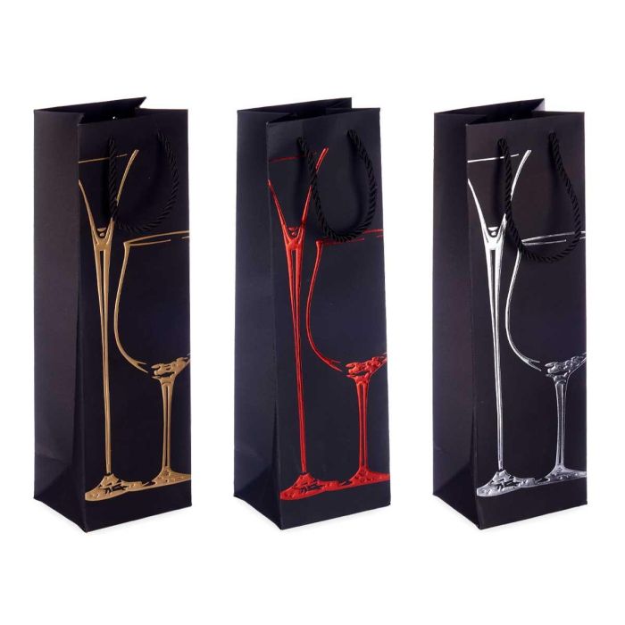 Bolsa Vino Surtidos Kinvara - 12x36x9 cm - Oro, Negro, Plata, Rojo (24 Unidades) 1 Bolsa Vino Surtidos Kinvara - 12x36x9 cm - Oro, Negro, Plata, Rojo (24 Unidades) 1