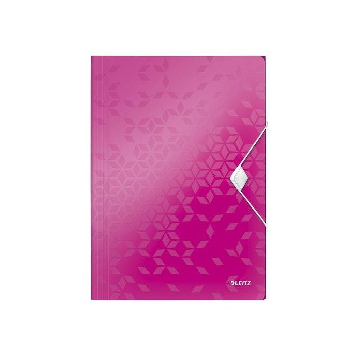 Carpeta De Gomas Y Solapas Leitz Wow Pp A4 Fucsia (Set de 10)