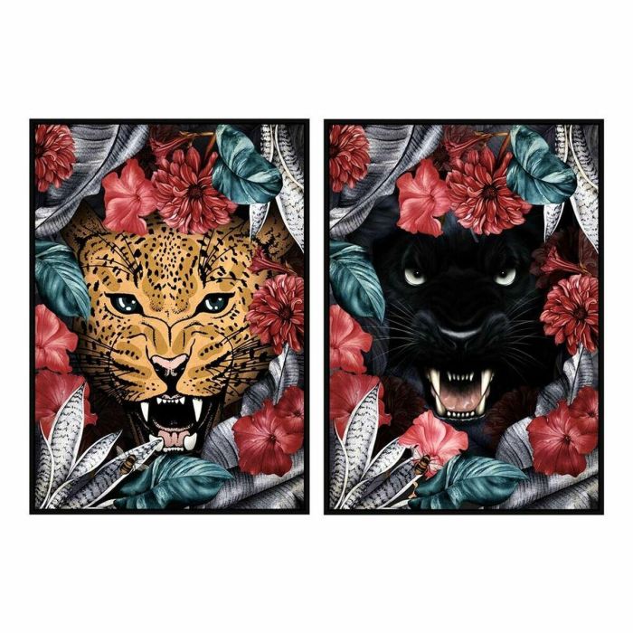 Cuadro Tropical DKD Home Decor Multicolor 4.3 x 73 x 53 cm (2 Unidades) Cuadro Tropical DKD Home Decor Multicolor 4.3 x 73 x 53 cm (2 Unidades)