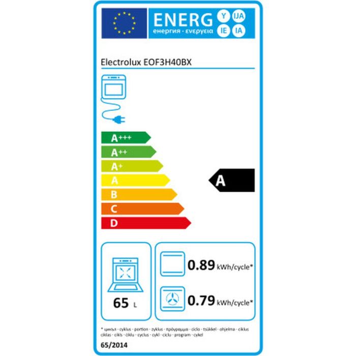 Horno Electrolux EOF3H40BX 65 L 1 Horno Electrolux EOF3H40BX 65 L 1