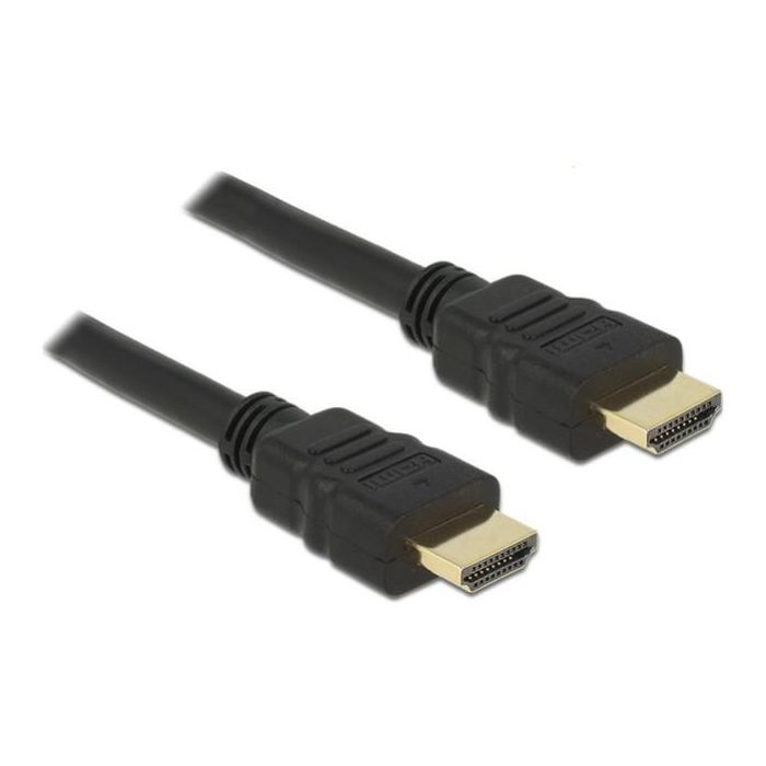 DeLOCK 84751 Cable HDMI A Macho a HDMI A Macho High Speed with Ethernet 4K UHD 0.5m, Negro, 10.2 Gbit/s