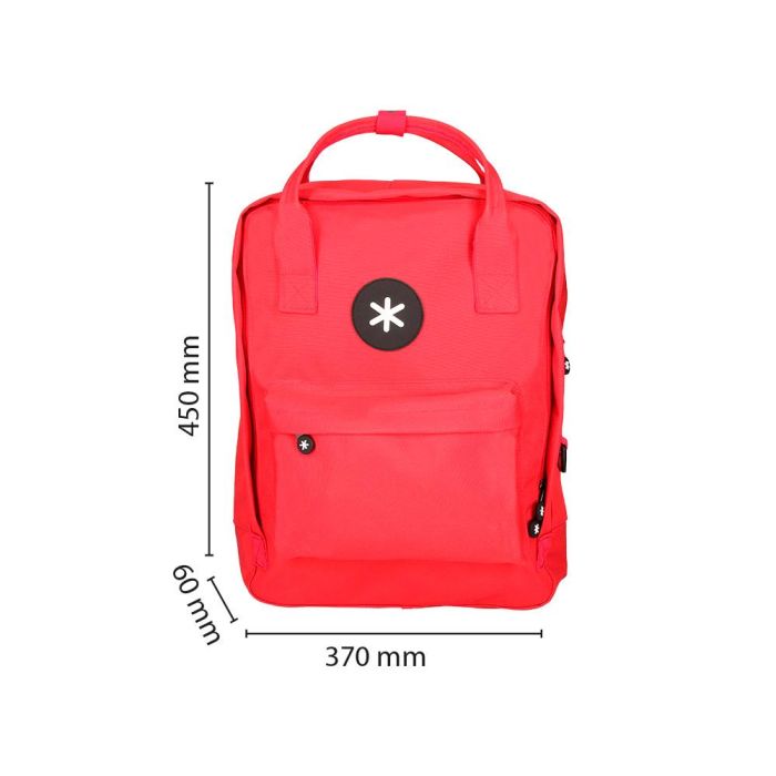 Cartera Antartik Mochila 2 Asas Y Bolsillos Exteriores Rojo 300x115x390 mm 1