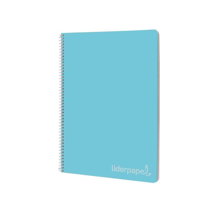 Cuaderno Espiral Liderpapel Folio Witty Tapa Dura 80H 75 gr Cuadro 4 mm Con Margen Color Celeste 5 unidades 3