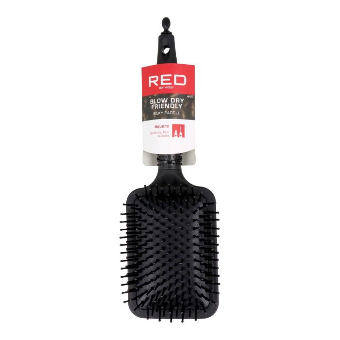 Red Kiss Rubberized Paddle Brush (Square)