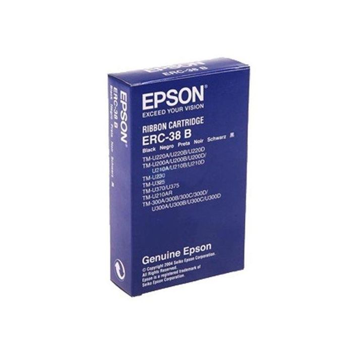 Epson TM-300A/300B/300C/300D, U-200D/210D/300A/300B/300C/300D ERC-38BR (S015244) Cinta Neg/Rojo