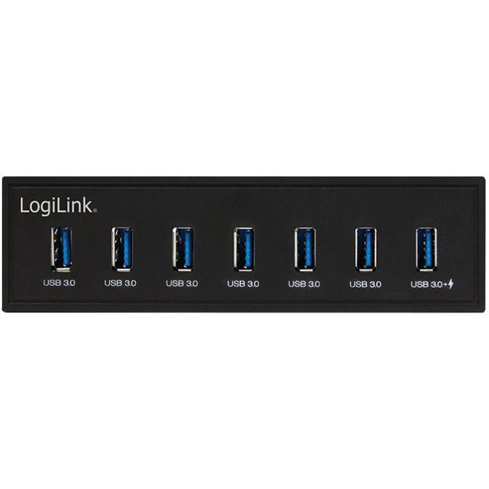 Logilink USB HUB 3.0, 7-Port, 5,25" intern + Schnelladeport 1