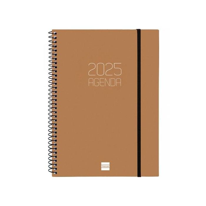 Finocam Agenda Anual Opaque Espiral E10-155x212 mm Svh Marrón 2025
