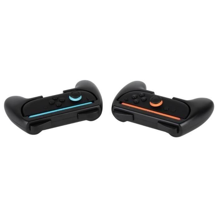 KONIX 3328170304320 Par de soportes para Joy-Con Nintendo Switch 2, forma clásica del mando, Negro 1