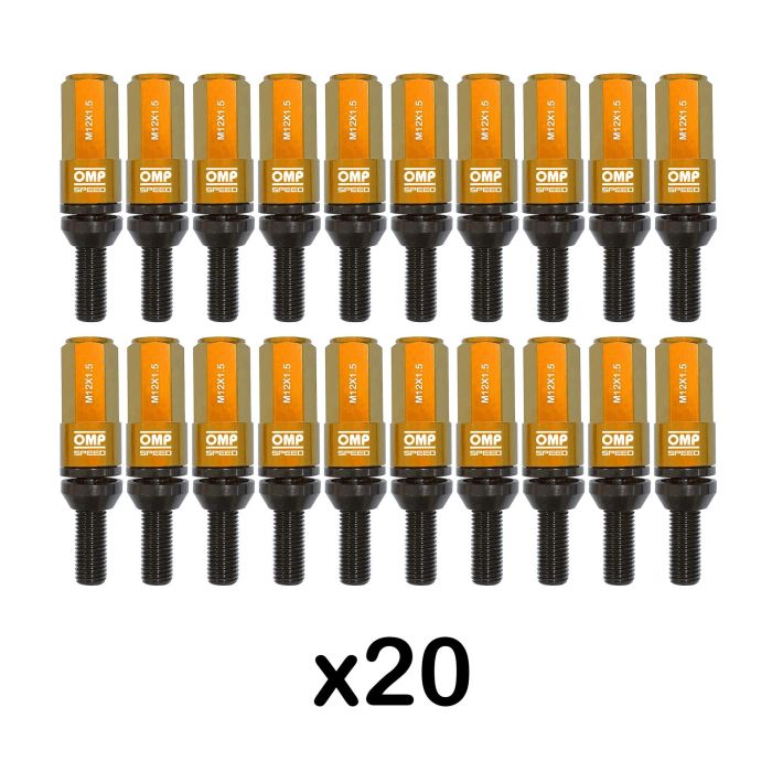 Omp Speed Juego De 20 Tornillos Con Protector De Aluminio De Colores M12x1.5 Llave De 17-19 Largo 28 mm Con Protector Naranja OMPS09981210 4 Omp Speed Juego De 20 Tornillos Con Protector De Aluminio De Colores M12x1.5 Llave De 17-19 Largo 28 mm Con Protector Naranja OMPS09981210 4